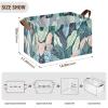 Kigai Palm Leaves Storage Basket Collapsible Toy Storage Bin with Handles Nursery Baby Basket Closet Organizer Holiday Decorative Gift Box view 2