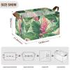 Kigai Palm Leaves Storage Basket Collapsible Toy Storage Bin with Handles Nursery Baby Basket Closet Organizer Holiday Decorative Gift Box view 2