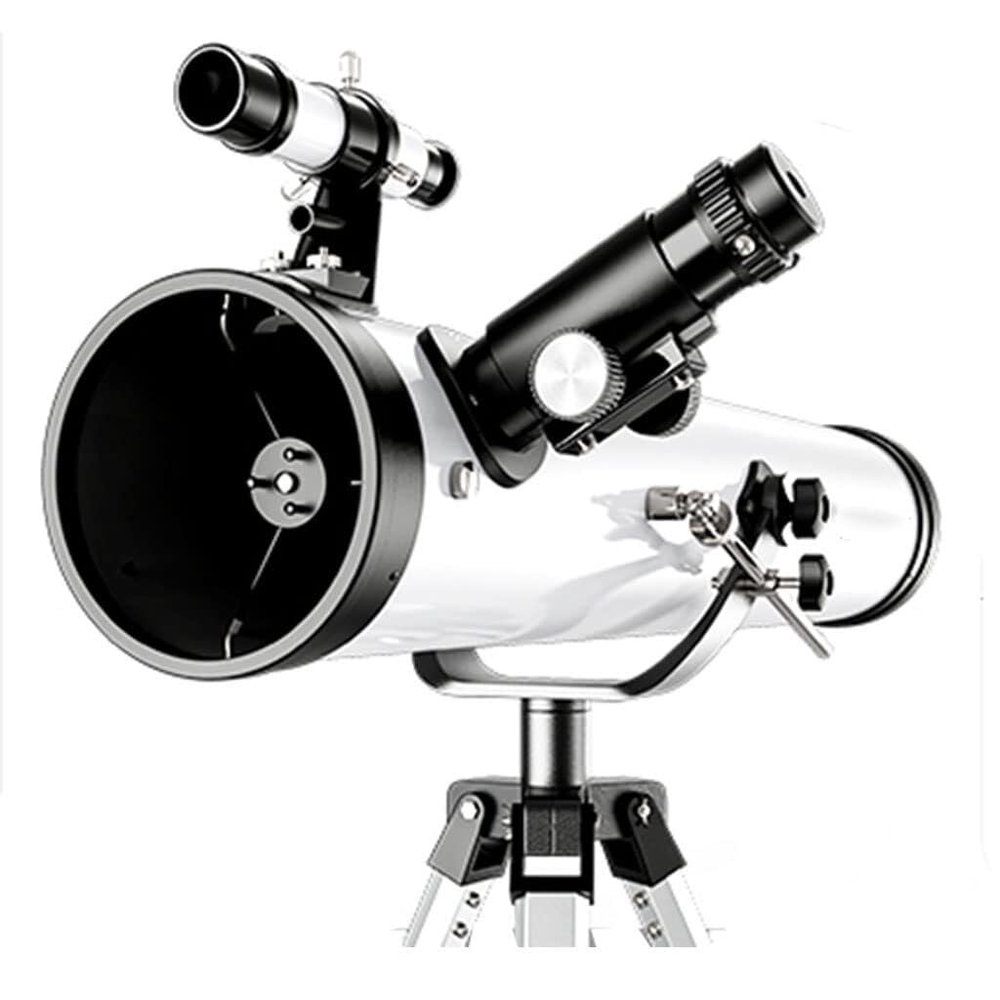 114mm Reflective Telescope for Stargazing, 700mm Focal Length, Portable and Easy-to-Use for Kids and Beginners, Ideal Gift for Astronomy Lovers(White,E)