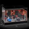 1:64 Scale Model Garage Model with dust Cover, Lighted Workshop Scene Model with Repair Parts and Two Miniature Dolls, Display case for Hot Wheels and Matchbox Cars view 2