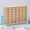 1:64 Scale Toy Car Display Case Organizer Storage, Wooden Wheel Rack Wall Mounted with 60 Compartments, Stylish Diecast Car Display Rack for Toy Car, Collectibles, Figurines (58.6x4.5x46.8cm) view 2