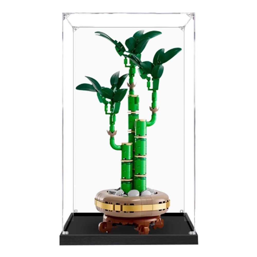 Acrylic Display Case,Compatible with Lego10344 Fortune Bamboo,Dustproof Display Box,Collectible Toys,High transparenct,Building KitBox only (Clear 3mm)