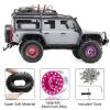 4PCS 1.0 Rubber Tires Wheel & Deep Dish Wheels for 1/18 TRX4M Wheel,1/24 SCX24 AX24 Aluminum Wheel Climbing Bike RC Car Crawler Upgrades Parts(Pink) view 3