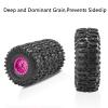 4PCS 1.0 Rubber Tires Wheel & Deep Dish Wheels for 1/18 TRX4M Wheel,1/24 SCX24 AX24 Aluminum Wheel Climbing Bike RC Car Crawler Upgrades Parts(Pink) view 4
