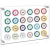 GlikCeil Casino Chip Holder 13.6 x 9.3'' Wall Mounted Display Case for 24 Poker Chips, Acrylic Display Frame for Coin Collectors and Supplies view 1