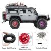 4PCS 1.0 Rubber Tires Wheel & Deep Dish Wheels for 1/18 TRX4M Wheel,1/24 SCX24 AX24 Aluminum Wheel Climbing Bike RC Car Crawler Upgrades Parts(Red) view 3