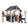 VALUE BOX Wooden Kids Outdoor Playhouse,Garden Cottage with Kitchen Sink,Picnic Table,Mailbox,Flower Pot Rack,Gift for Ages 3+,White & Gray view 1