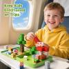 49 Pcs Farm Animals Magnetic Building Blocks Set for Toddlers 3-5, Travel Toys with Iron Storage Box, Magnetic Tiles & Cubes for Kids Ages 4-8, STEM Learning, Portable Play Base for Car Plane Trips view 2