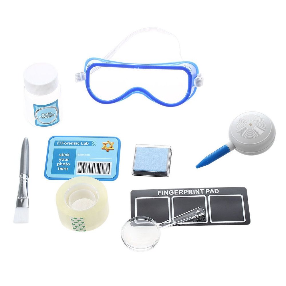 Yaregelun Fingerprint Set Detective experiments toy with stamp pads Magnifier Brush
