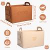 4Pcs Baby Diaper Caddy Organizer Portable Nursery Felt Storage Basket Wipes Nappy Toys With Carry Handle Collapsible Large Capacity Auto Storage Car Travel Organizer for Mom Newborn Kids Child view 2