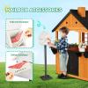 VALUE BOX Wooden Kids Outdoor Playhouse,Garden Cottage with Kitchen Sink,Picnic Table,Mailbox,Flower Pot Rack,Gift for Ages 3+,Brown & Black view 3