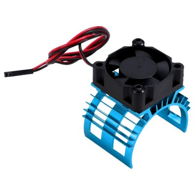 Yaregelun RC Car 540 550 3650 3660 3665 Brushless Electric Motor Cover HeatSink Cooling Fan for 124017 124016 Parts Blue