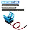 Yaregelun RC Car 540 550 3650 3660 3665 Brushless Electric Motor Cover HeatSink Cooling Fan for 124017 124016 Parts Blue view 2