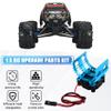 Yaregelun RC Car 540 550 3650 3660 3665 Brushless Electric Motor Cover HeatSink Cooling Fan for 124017 124016 Parts Blue view 3
