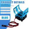 Yaregelun RC Car 540 550 3650 3660 3665 Brushless Electric Motor Cover HeatSink Cooling Fan for 124017 124016 Parts Blue view 4