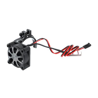 Yaregelun for RC Car 3650 3660 550 540 Motor Heatsink Cooling Fan with Thermal Sensor CNC Aluminum Alloy Clamp Heatsink,Black