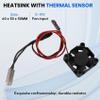 Yaregelun for RC Car 3650 3660 550 540 Motor Heatsink Cooling Fan with Thermal Sensor CNC Aluminum Alloy Clamp Heatsink,Black view 4