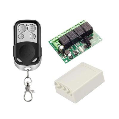 1 Rc and 1 Receiver 4-433Mhz Receiver Wireless Remote Control Switch Motor Controller Dc 6V 12V 24V 30V 4 Gangs Relay Module Transmitter DIY