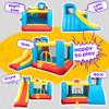 VALUE BOX Inflatable Bounce House with Slide, Bouncy Castle with Blower for Kids w/Large Bounce Area and Long Slide, Suitable for Birthday and Holiday Party, Perfect for Indoors and Outdoors view 3
