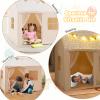 HONEY JOY Kids Tent, Large Toddler Playhouse w/Padded Mat, Star Lights, Flags, Windows, Glow in The Dark, Indoor Outdoor Playset, 47 x 41 x 51, Washable, Tent for Kids Aged 3+ view 4