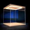 Vibeo Led Light Acrylic Display Case, Dustproof Acrylic Box with Door, Transparent Display Box with Base, Minifigures/Cars/Toys Showcase Stand(25x25x25cm(10"x10"x10")) view 1