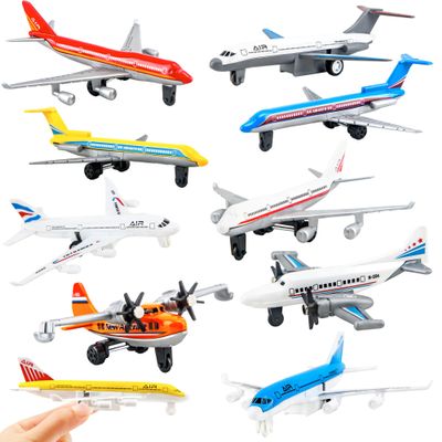10 Pack Toy Airplanes Diecast Pull Back Airplane Toys Alloy Planes Model for Kids Birthday Children's Day Gifts Classroom Rewards Airforce Party Favors