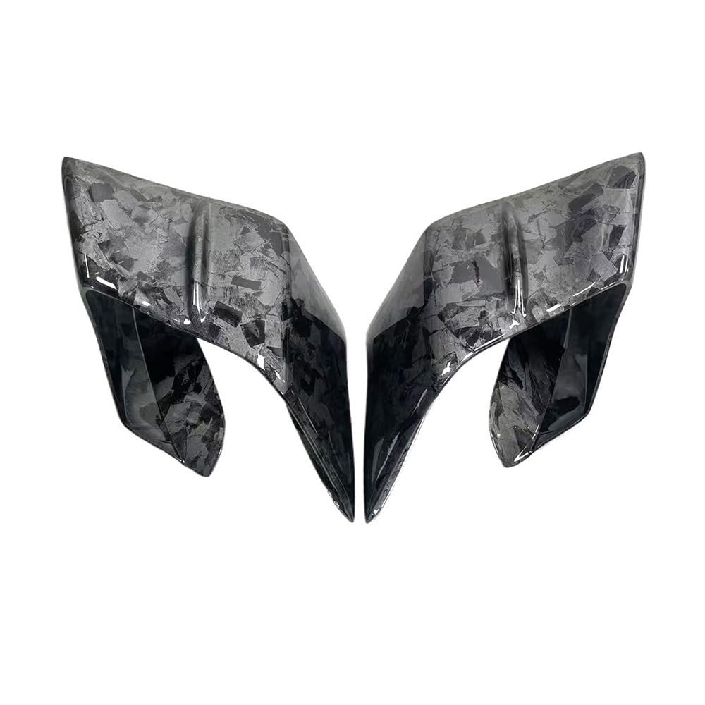 Motorcycle Side Spoiler for YZF-R1 R1M 2019-2023 R6 2017-2023 YZF R3 R25 2019-2023 Wing Winddeflectors Spoilers Ailerons Fixed Wing Covers(Forging Pattern 2)