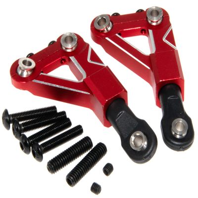 10533 Front Upper Suspension Arm Compatible with 1/10 Traxxas 4-Tec Upgrade Drift Ford Mustang Replace Rc Car Aluminum Alloy Part Replace(Red)