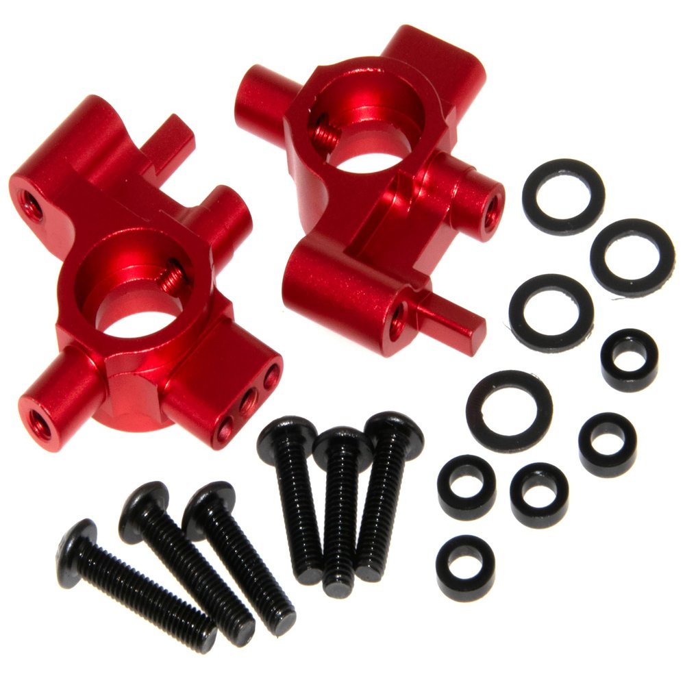 10537 Front Steering Cup Compatible with 1/10 Traxxas 4-Tec Upgrade Drift Ford Mustang Replace Rc Car Aluminum Alloy Part Replace(Red)