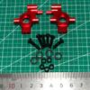 10537 Front Steering Cup Compatible with 1/10 Traxxas 4-Tec Upgrade Drift Ford Mustang Replace Rc Car Aluminum Alloy Part Replace(Red) view 3