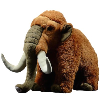 14 Inch Woolly Mammoth Plush Toy - Realistic Stuffed Animal with Premium Soft Plush, Lifelike Wild Animal Design for Home Decor & Collector Gifts