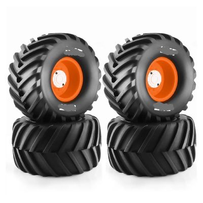 4pcs 135mm 1/10 Monster Truck Buggy Tires 12mm Hex Upgrade Parts(Orange)