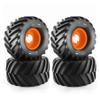 4pcs 135mm 1/10 Monster Truck Buggy Tires 12mm Hex Upgrade Parts(Orange) view 1
