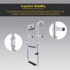 3 Step Telescoping Ladder for Boat Boarding, Stainless Steel Pontoon Boat Deck Ladder, Swimming Pool Docking Ladder, Anti-Slip Rubber Feet view 4
