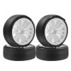 4pcs 1/10 65mm Hard Drift Tire Tyre Compatible with TT01 TT02 XV01 PTG-2 RC Drift Car On Road Touring Racing Car(White) view 1