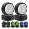 4pcs 1/10 65mm Hard Drift Tire Tyre Compatible with TT01 TT02 XV01 PTG-2 RC Drift Car On Road Touring Racing Car(White) view 2