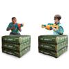 2-Piece Inflatable Combat Army Box Barricade Set  Action Game Obstacles for Laser Tag, Water Blaster, Dart Blaster, and Adventure-Themed Parties view 1