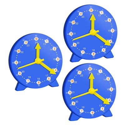 SOPOTUTU 3pcs Boys and Girls Room Clock Learn to Read Clock Models Educational Teaching Aids
