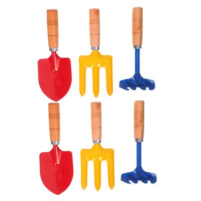 Kisangel 2sets Colorful Gardening Tool Playset for Boy Girl Shovels and Rakes for Outdoor Fun Educational Gardening Toys for Boys and Girls for Soil Play