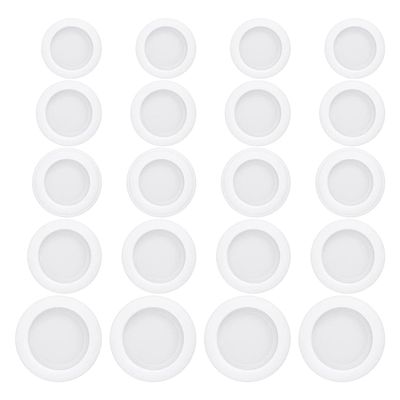 Cabilock 60pcs Plastic Piggy Bank Bottom Plugs White Stoppers for Coin Banks and Plaster Figurines for Applications Easy to Install Reusable Closure Caps