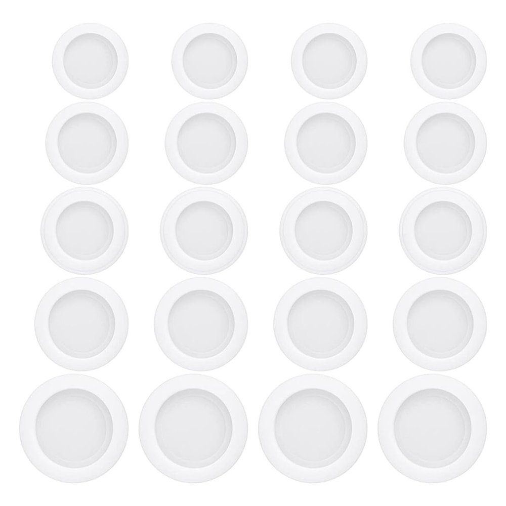 Cabilock 60pcs Plastic Piggy Bank Bottom Plugs White Stoppers for Coin Banks and Plaster Figurines for Applications Easy to Install Reusable Closure Caps