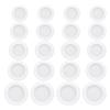 Cabilock 60pcs Plastic Piggy Bank Bottom Plugs White Stoppers for Coin Banks and Plaster Figurines for Applications Easy to Install Reusable Closure Caps view 1