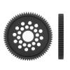 Sonew High Speed Spur Gear, Steel Metal 68T Black Large Remote Car Spur Gear Steel for TT-02 view 1