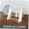 Abaodam Acrylic Baseball Card Holder Box Tiered Shelves Display Stand for Sports Cards 1-Piece Desktop Organizer for Business view 3