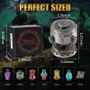 2026 DND Dice Set Alchemists Metallic Elixir Metal Dice Set - 7-Piece RPG MTG Collection in Vintage Chalice Caser Dice Box for D&D Dungeons and Dragons MTG Role Playing Games Silver view 2