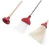 Alasum 1set Mini Dollhouse Cleaning Set Mop Broom and Toilet Plunger for Realistic Bathroom Decor for Dollhouse Accessories and Miniature Settings view 3