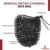 Armory Replicas Medieval Black Chainmail Dice Bag - Mild Steel 95% Iron, Leather Cord, 9/18 Double Ring, 800g RPG, LARP, Renaissance view 3