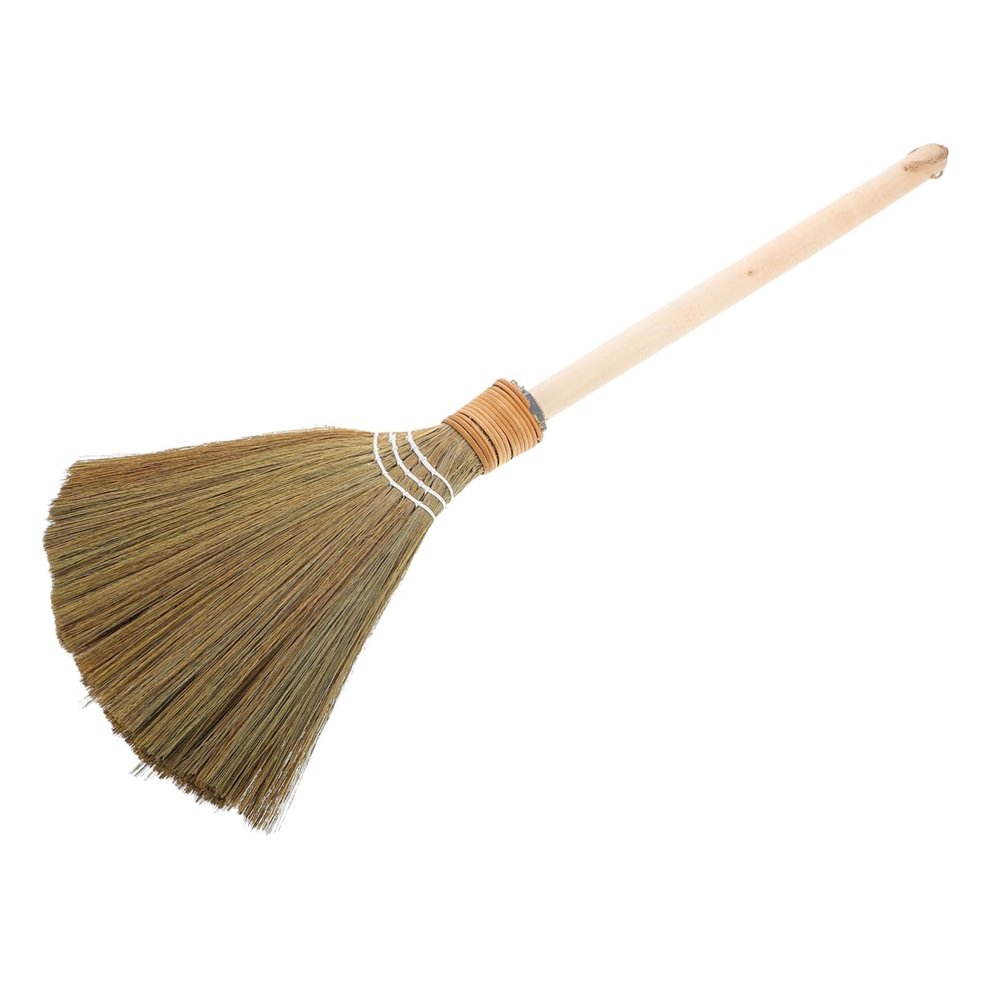 Kisangel Straw Broom Cleaning Brush Removable Handle for Indoor Use Educational Toy for Boys and Girls Rustic Design for Home Lightweight at