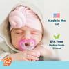 RaZbaby Jollypop Pacifier for Babies 3 Months and Up, USA Made, Natural Shaped Orthodontic Binky, Lovingly Shared in NICUs & Hospitals Worldwide, Medical-Grade 100% BPA-Free, 3m+ (Variety, 4 Count) view 4