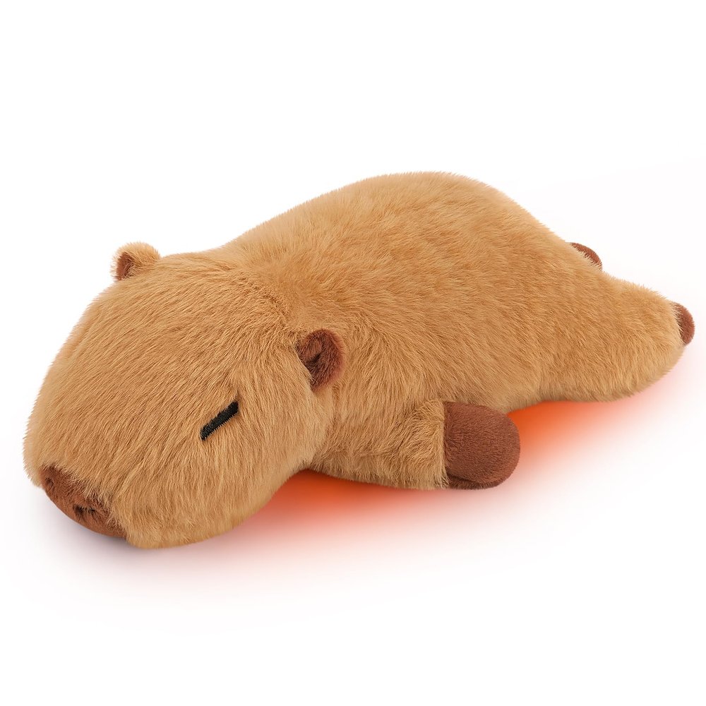 1.8lb Capybara Microwavable Heating Pad-14'' Cuddly Capybara Heating Pads for Cramps &Period Pain Relief for Women,Heatable & Coolable Stuffed Animals Bedtime Birthday Gift for Women Kids